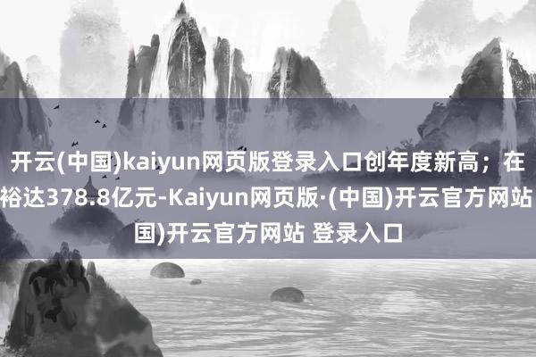 开云(中国)kaiyun网页版登录入口创年度新高;在手资金充裕达378.8亿元-Kaiyun网页版·(中国)开云官方网站 登录入口