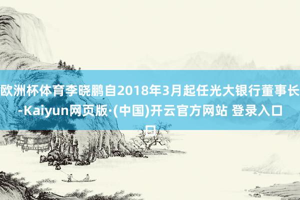 欧洲杯体育李晓鹏自2018年3月起任光大银行董事长-Kaiy