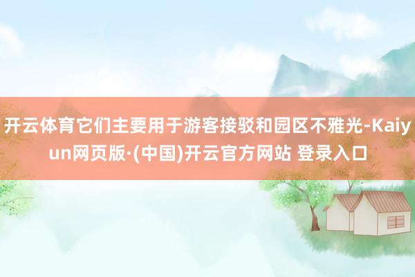 开云体育它们主要用于游客接驳和园区不雅光-Kaiyun网页版