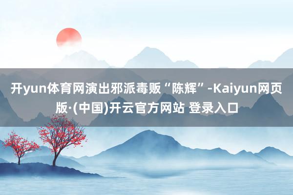 开yun体育网演出邪派毒贩“陈辉”-Kaiyun网页版·(中