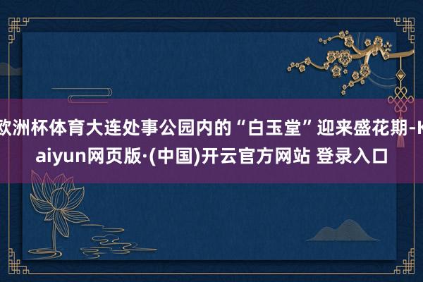 欧洲杯体育大连处事公园内的“白玉堂”迎来盛花期-Kaiyun